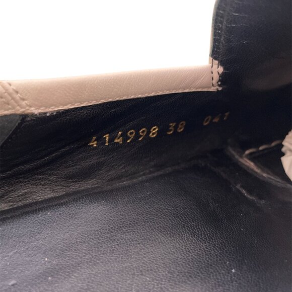 GUCCI Brixton Ivory Cream Leather Classic Horsebit Slides Loafers Mules \\ 38 - Picture 8 of 13